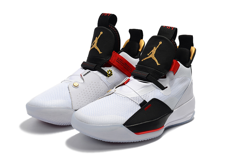 Air Jordan 33 White Black Red Shoes